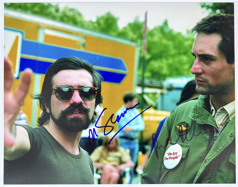 Taxi Driver: Robert De Niro & Martin Scorsese Dual-Signed 14” x 11” Photo (JSA Authentication)  