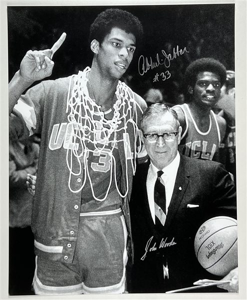 UCLA: John Wooden & Kareem Abdul-Jabbar 16” x 20” Signed Photo (Third Party Guaranteed)