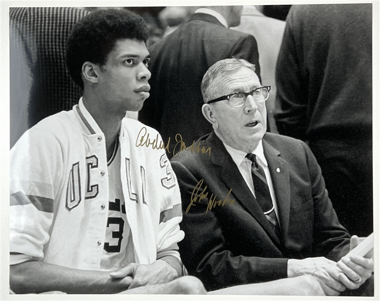 UCLA: John Wooden & Kareem Abdul-Jabbar 20” x 16” Signed Photo (Third Party Guaranteed)