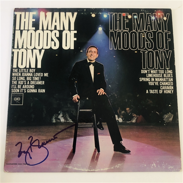 Tony Bennett In-Person Signed “The Many Moods of Tony” Album Record (John Brennan Collection) (Beckett/BAS Authentication)