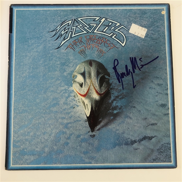 Eagles: Randy Meisner In-Person Signed “Their Greatest Hits ” Album Record (John Brennan Collection) (Beckett/BAS Authentication)