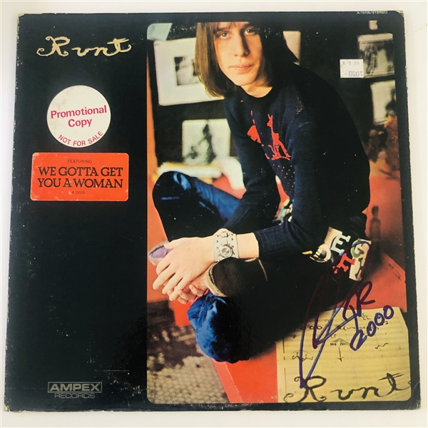 Todd Rundgren In-Person Signed “Runt” Album Record (John Brennan Collection) (Beckett/BAS Authentication)
