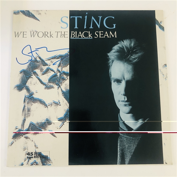 The Police: Sting In-Person Signed “We Work the Black Seam” Album Record (John Brennan Collection) (Beckett/BAS Authentication)