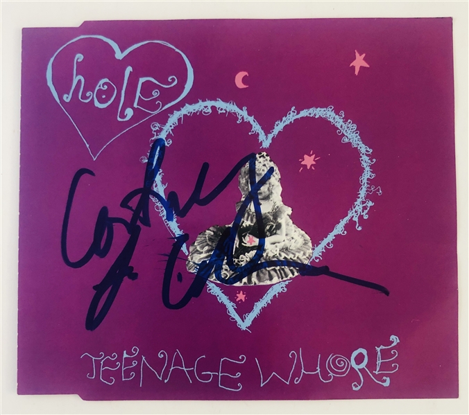 Hole: Courtney Love Cobain In-Person Signed “Teenage Whore” CD Compact Disc (John Brennan Collection) (Beckett/BAS Authentication)