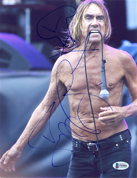 Stooges: Iggy Pop In-Person Signed 8.5” x 11” Photograph (John Brennan Collection) (Beckett/BAS Authentication)