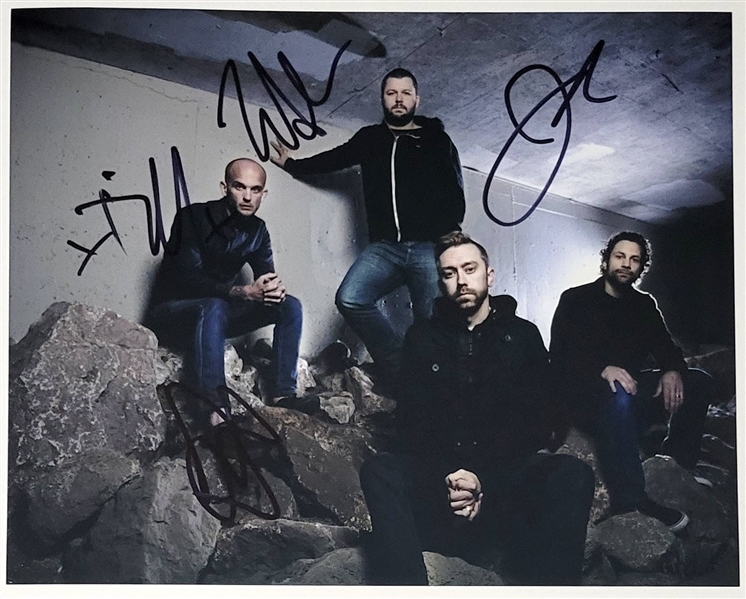 Rise Against Group Signed 10” x 8” Photo (4 Sigs) (Third Party Guaranteed) 