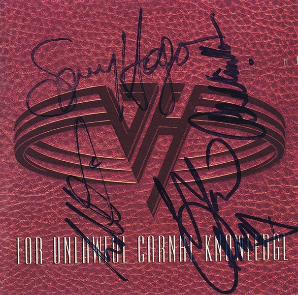 Van Halen Group Signed “For Unlawful Carnal Knowledge” CD Booklet (4 Sigs) (JSA Authentication) 