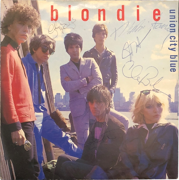 Blondie Group Signed “Union City Blue” 7” Single Record (5 Sigs) (Roger Epperson/REAL LOA)  