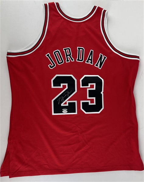Michael Jordan Signed Mitchell & Ness 1997-98 Chicago Bulls Model Jersey - The "Last Dance" Jersey! (UDA COA & Beckett/BAS LOA)