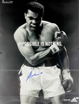 Muhammad Ali Signed 27" x 34" Adidas "Impossible is Nothing" Promotional Poster with Large Autograph (JSA LOA)