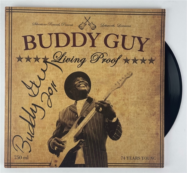 Buddy Guy Signed "Living Proof" Album w/ Vinyl (Beckett/BAS)