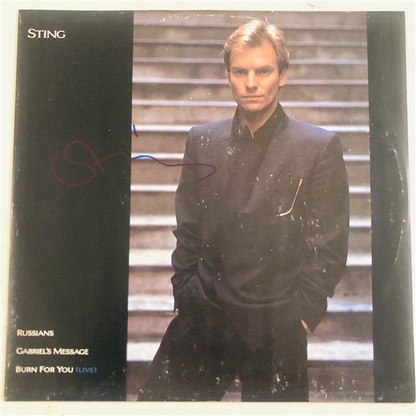 The Police: Sting In-Person Signed "Russians" Album Record (John Brennan Collection) (Beckett/BAS Authentication)