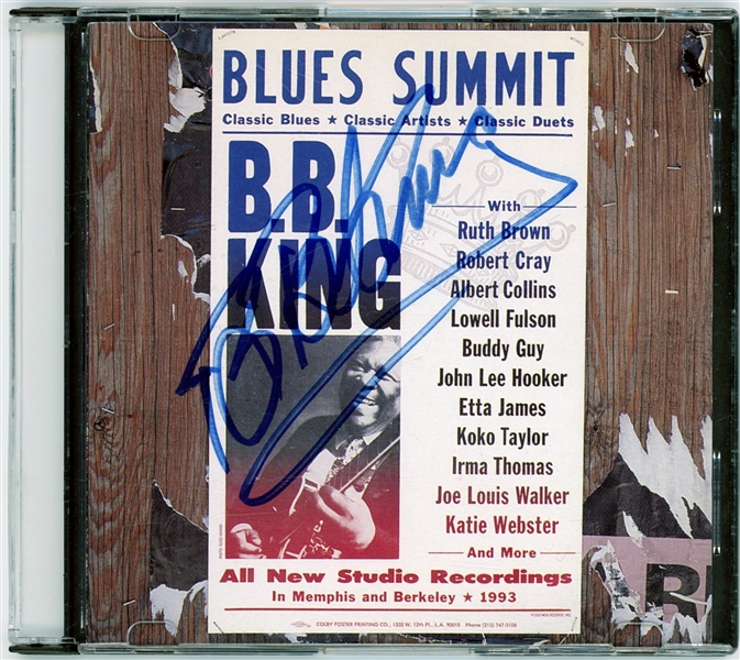 B.B. King Signed "Blues Summit" CD Cover (Epperson/REAL LOA)