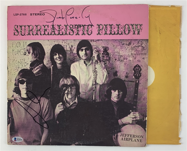 Jefferson Airplane: Jack Casady & Jorma Kaukonen Lot of Two (2) Dual Signed "Surrealistic Pillow" Albums (Beckett/BAS)