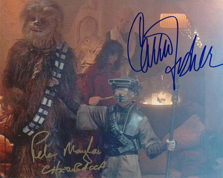 Star Wars: Carrie Fisher & Peter Mayhew Signed 10” x 8” Photo from “Return of the Jedi” (Third Party Guaranteed)