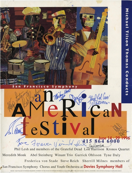 Grateful Dead: Group Signed 20" x 24" 1996 Concert Poster (ACOA)