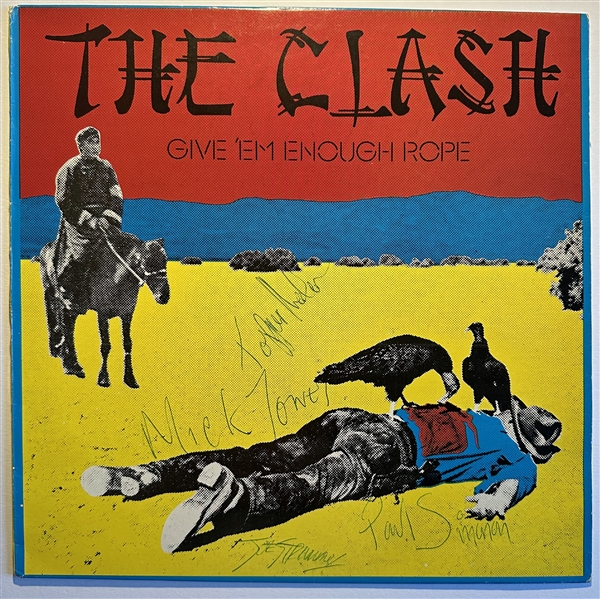 The Clash RARE True Vintage Signed "GiveEm Enough Rope" UK Record Album (Tracks UK LOA, Epperson/REAL LOA & Letter of Provenance)