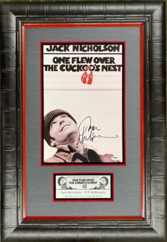 Jack Nicholson Signed “One Flew Over the Cuckoos Nest” Mini 11” x 17” Poster Framed (PSA Authentication) 