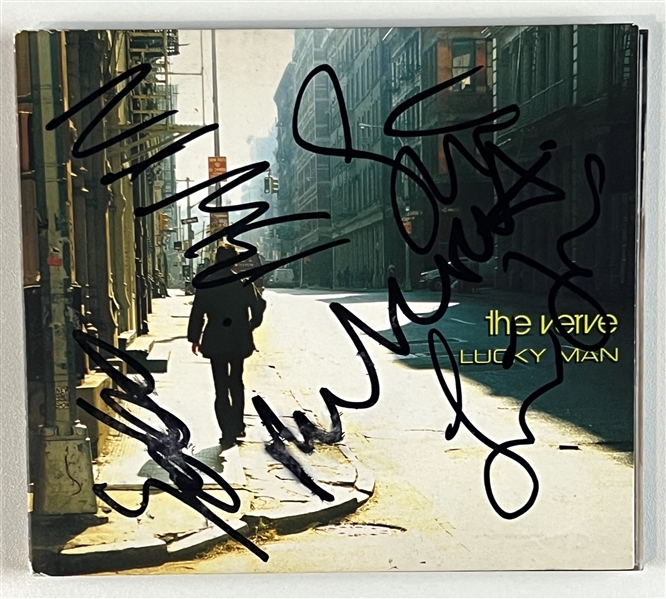 The Verve In-Person Group Signed “Lucky Man” CD (5 Sigs) (John Brennan Collection) (Beckett/BAS Authentication)