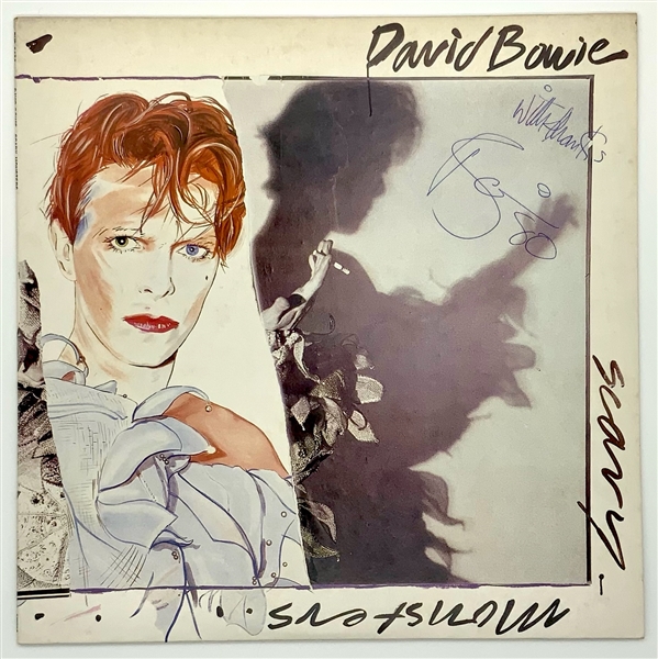 David Bowie Signed “Scary Monsters” Record Album (Andy Peters Bowie Expert) 