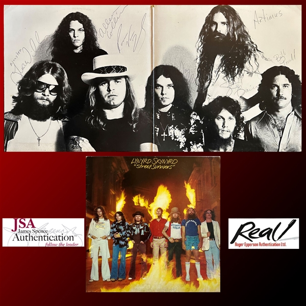 Lynyrd Skynyrd ULTRA RARE Complete Band Signed "Street Survivors" Record Album - Signed 3 Days Before The Bands Fateful Plane Crash (JSA & Epperson/REAL LOAs)