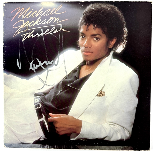 Michael Jackson Boldly Signed "Thriller" Record Album (Beckett/BAS LOA)