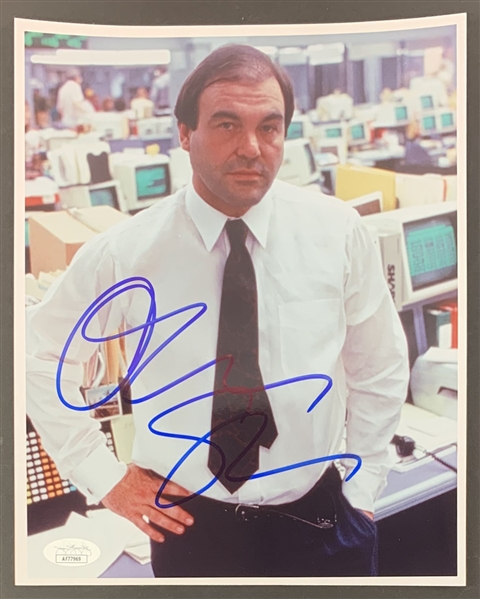 Oliver Stone Signed 8" x 10" Wall Street Photo (JSA COA)