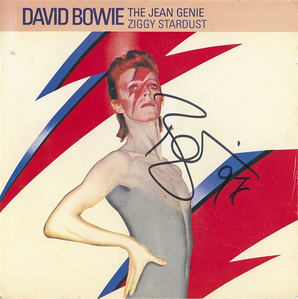 David Bowie Signed 1997 7" Single Record Album “The Jean Genie” (Andy Peters Bowie Expert) 