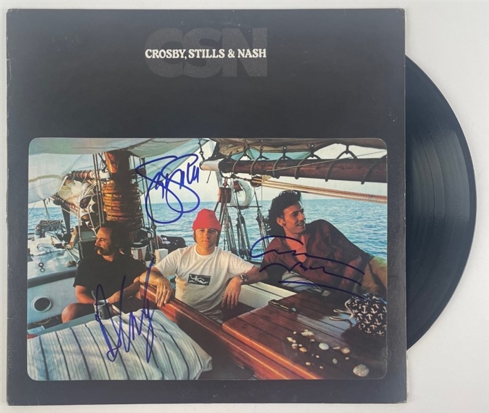 Crosby, Stills, & Nash Signed Album Cover w/ Vinyl (Third Party Guaranteed)