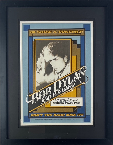 Bob Dylan Signed 2009 Concert Poster in Protective Framing (Letter of Provenance)(Perry Cox LOA)(Epperson/REAL LOA)
