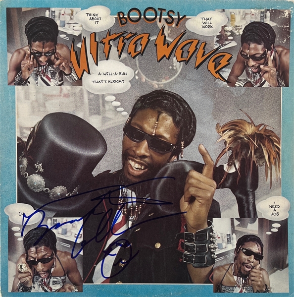 Bootsy Collins Signed "Ultra Wave" Album Cover (Third Party Guaranteed)