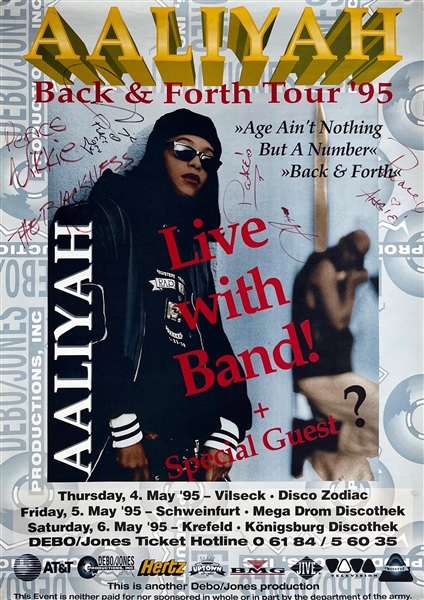 Aaliyah Dual-Signed 23.5" x 33" Poster (ACOA LOA)