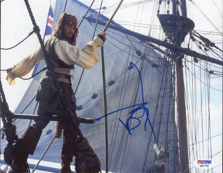 Johnny Depp Signed 8" x 10" Photo from Pirates of the Caribbean (PSA/DNA)