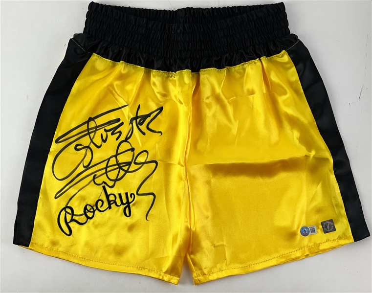 Sylvester Stallone Signed Rocky Boxing Shorts (Beckett/BAS LOA) 