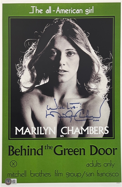 Marilyn Chambers Signed 11" x 17" "Behind the Green Door" Mini Poster (Beckett/BAS)