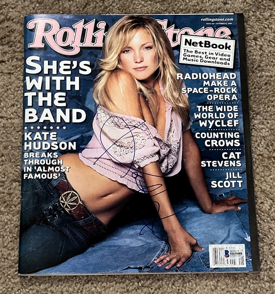 Kate Hudson Signed October 2000 Rolling Stone Magazine (Beckett/BAS)