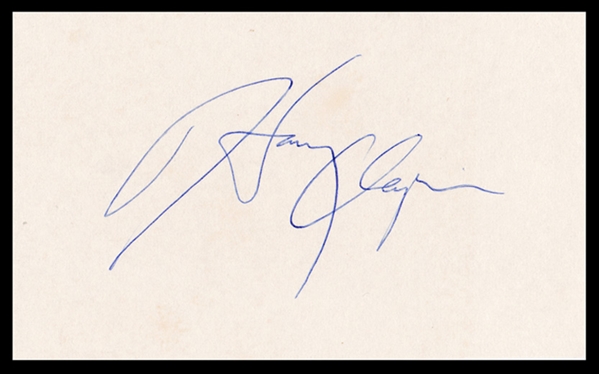 Harry Chapin Rare Signed 3"x5" Card (Third Party Guaranteed)
