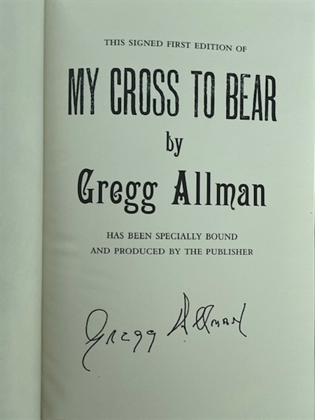 Gregg Allman Signed "My Cross To Bear" Book (Third Party Guaranteed)