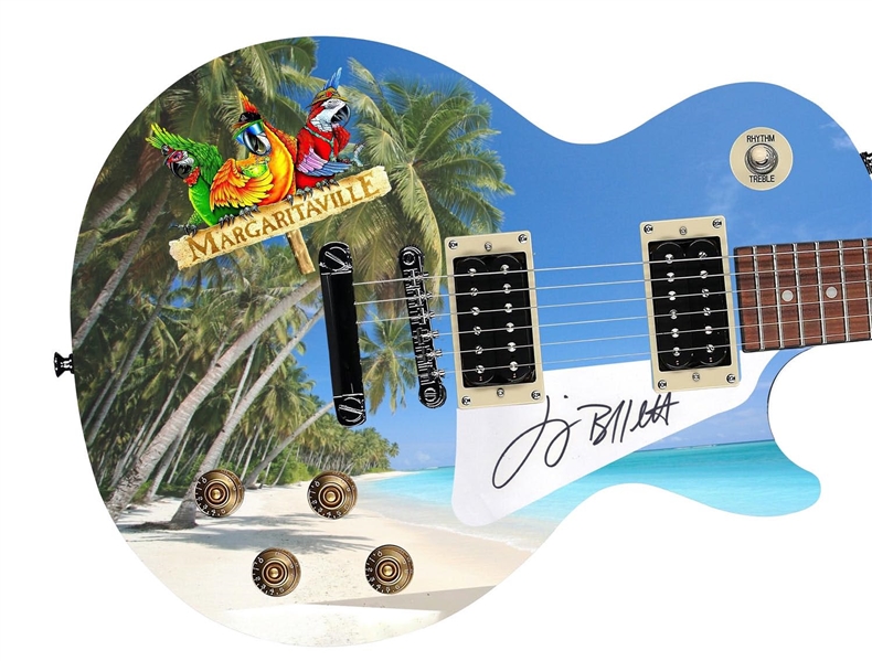 Jimmy Buffett Signed Custom Margaritaville Graphic Guitar (Beckett/BAS)