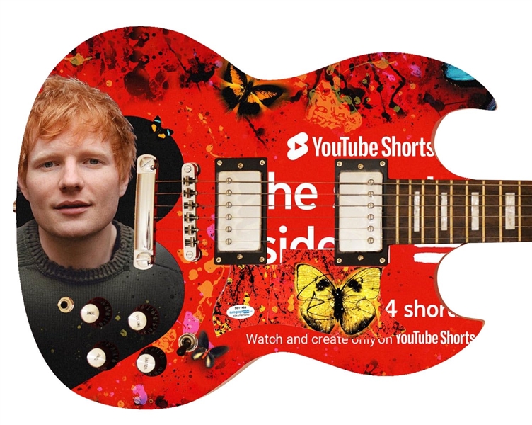 Ed Sheeran Signed Custom Graphic Guitar (ACOA)