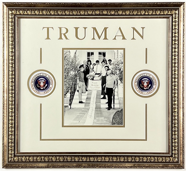 Harry Truman Signed 7.25” x 9.25” Photograph Framed (JSA Authentication) 