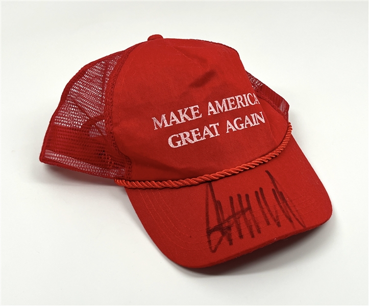 Donald Trump Signed “Make America Great Again” Hat (JSA Sticker)  