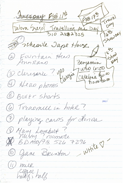 Madonna Handwritten Notes (Third Party Guaranteed) 