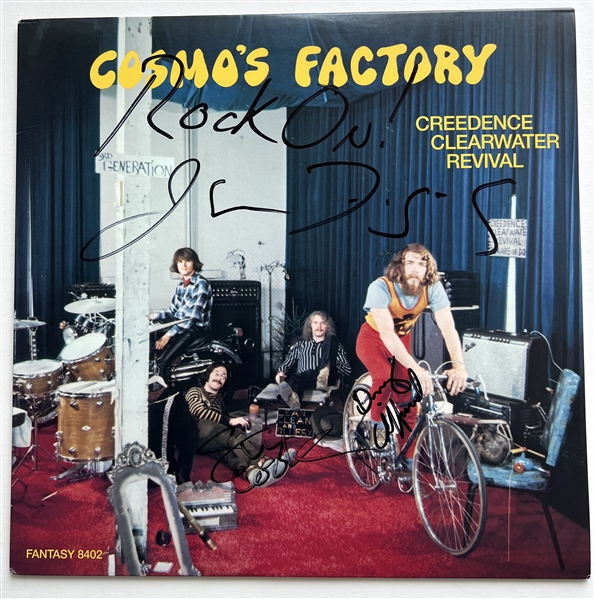 Creedence Clearwater Revival In-Person Group Signed “Cosmos Factory” Album Record (3 Sigs) (JSA Authentication)