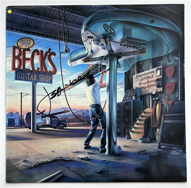 Jeff Beck In-Person Signed “Guitar Shop” Album Record (JSA Authentication)