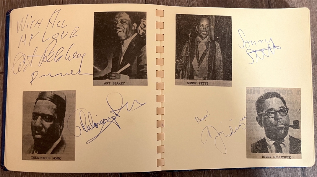 Thelonious Monk & Jazz Greats Signed Autograph Book w/ Rare Unpublished Ray Charles Concert Photos (Third Party Guaranteed)