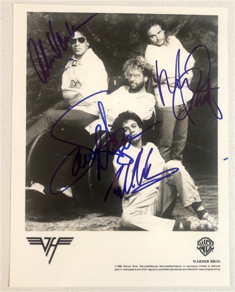 Van Halen In-Person Group Signed 8” x 10” Promo Photo (4 Sigs) (John Brennan Collection) (JSA Authentication)