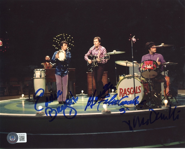 The Rascals: Group Signed 8" x 10" Color Photo (4 Sigs)(Beckett/BAS LOA)