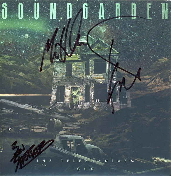 Soundgarden Group Signed “The Telephantasm Gun” 7” Single Cover (3 Sigs) (Third Party Guaranteed)