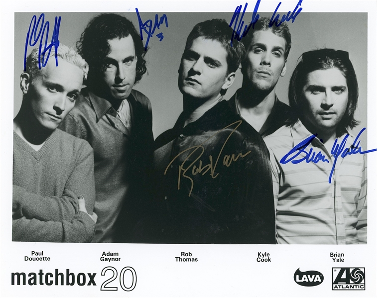 Matchbox 20 Group Signed 10” x 8” Photo (5 Sigs) (Third Party Guaranteed)